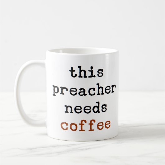 le prédicateur a besoin d'une tasse de café (Gauche)