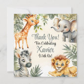 Le premier Carte de remerciements Safari de la Jun (Devant)