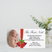 Le premier Carte photo de Noël de Red Bells Baby (Debout devant)