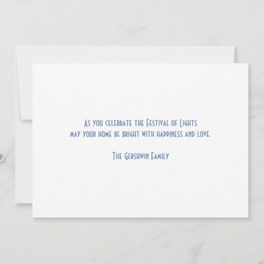 Le premier Hanoukka du bébé, Penguin, Carte photo (Dos)