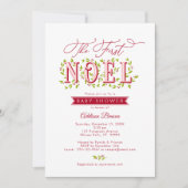 Le premier Noël Baby shower Invitation (Devant)