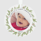 Le premier Noël de bébé 2 photos Verdure (dos)