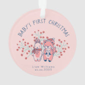 Le premier Noël de bébé, amis de la forêt  (dos)