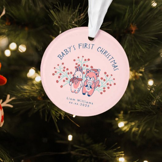 Le premier Noël de bébé, amis de la forêt 