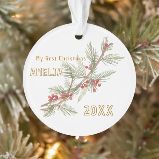 Le premier Noël de bébé Holly Feuillage d'hiver (Arbre)