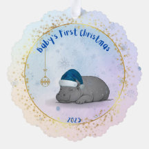 Le premier Noël de bébé - Ornement en papier - Hip
