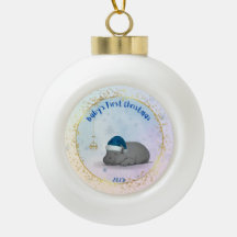 Le premier Noël de bébé - Ornement hippopotame en