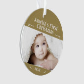 Le premier Noël de bébé, souvenir photo simple (devant)