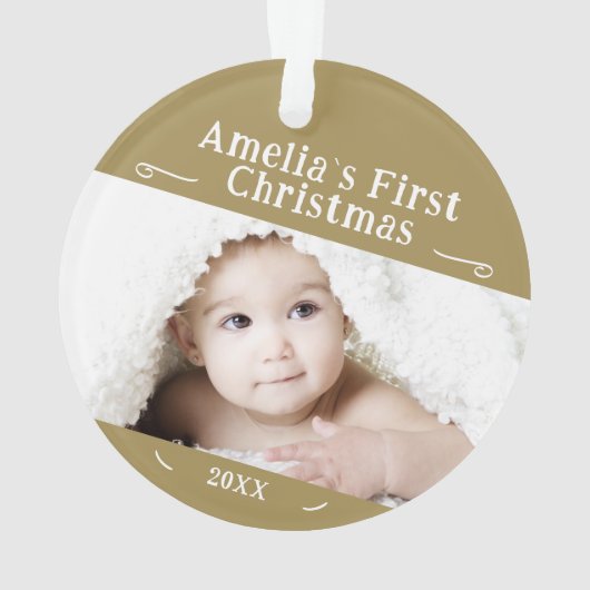 Le premier Noël de bébé, souvenir photo simple (dos)