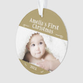 Le premier Noël de bébé, souvenir photo simple (devant)