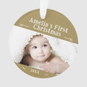 Le premier Noël de bébé, souvenir photo simple (devant)