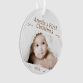 Le premier Noël de bébé, souvenir photo simple (devant)