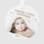 Le premier Noël de bébé, souvenir photo simple (devant)