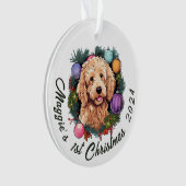 Le premier Noël de Goldendoodle (devant)