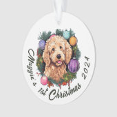 Le premier Noël de Goldendoodle (devant)