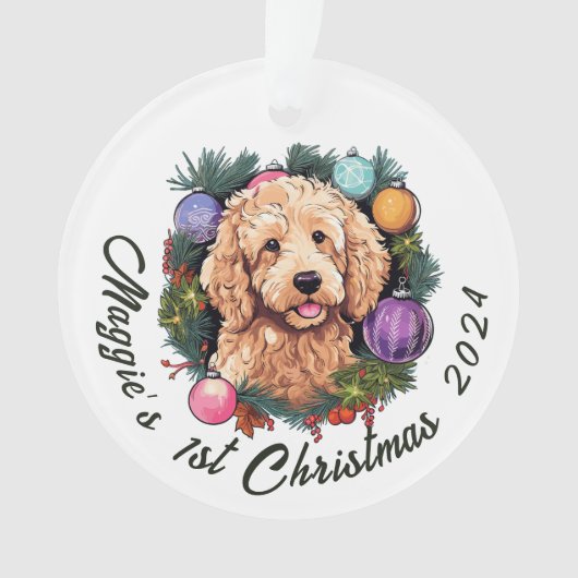 Le premier Noël de Goldendoodle (devant)