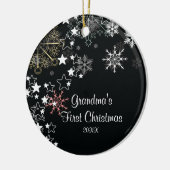 Le premier Noël de grand-mère Ornement flocon de n (Gauche)