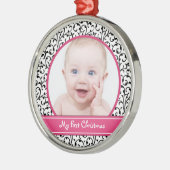 Le premier ornement de Noël de Damask Baby (Gauche)