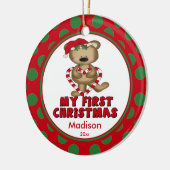 Le premier ornement de Noël de l'ours du coeur (Gauche)