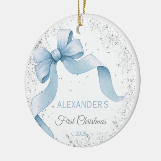 Le premier ornement de Noël du bébé Bow Boy (Gauche)