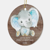 Le premier ornement de Noël du bébé éléphant doux (Gauche)