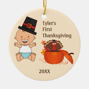 Le premier ornement de Thanksgiving pour un bébé