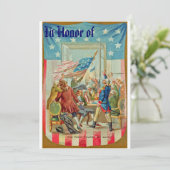 Le Premier Quatrième Juillet Invitation Vintage (Debout devant)