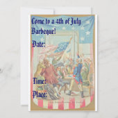 Le Premier Quatrième Juillet Invitation Vintage (Dos)