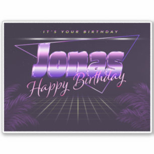 Le prénom de Jonas est l'anniversaire de Sticker