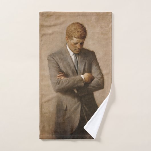 Le président américain John Kennedy Portrait peint (Serviette à main)