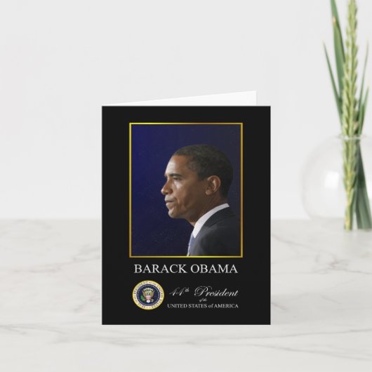 Le Président Barack Obama - carte de voeux de (Devant)