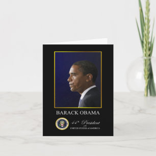 Le Président Barack Obama - carte de voeux de