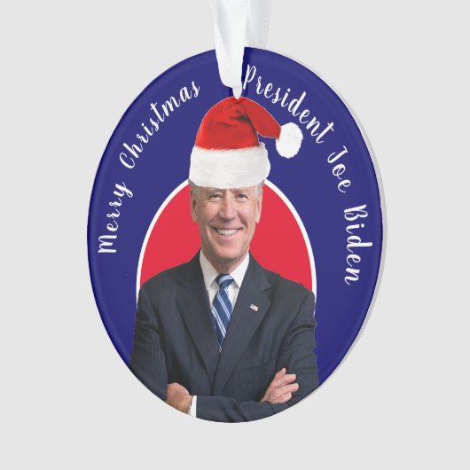 Le président Joe Biden et Santa Hat (devant)