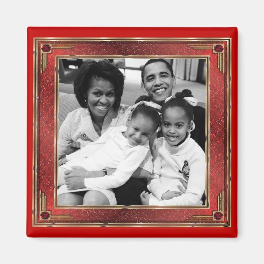 Le président Obama 1ère famille garde un aimant (Devant)