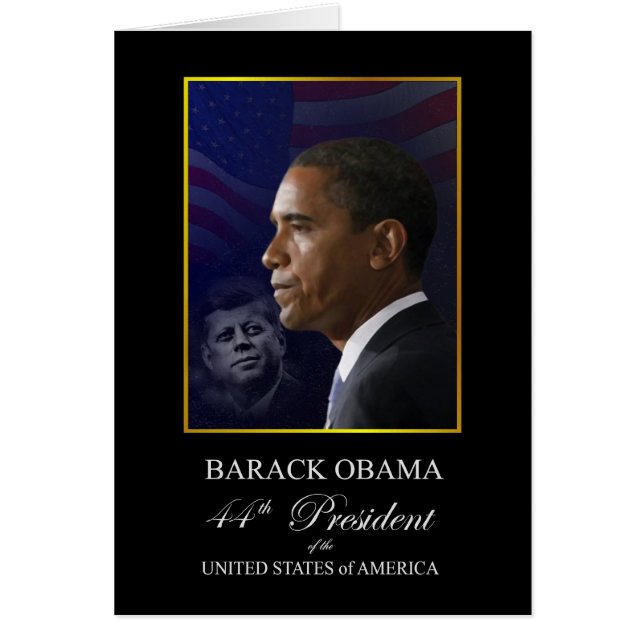 Le président Obama avec John F Kennedy (Devant)