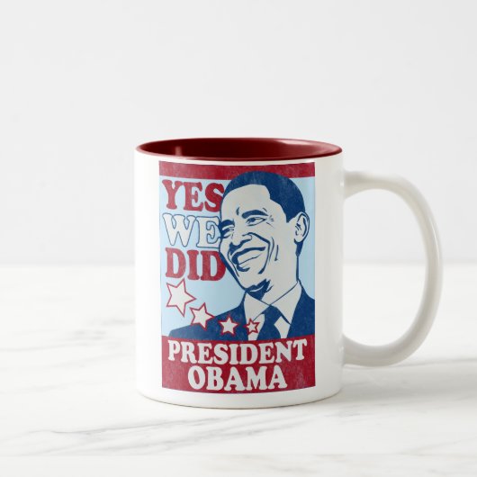 Le Président Obama Vintage Mug (Droit)