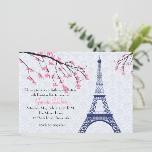 Le printemps à Paris Invitation (Debout devant)