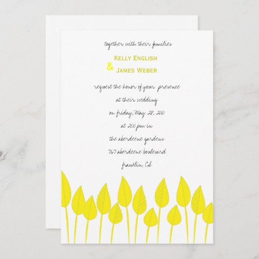 Le Printemps A Sprung Invitation (Devant / Derrière)