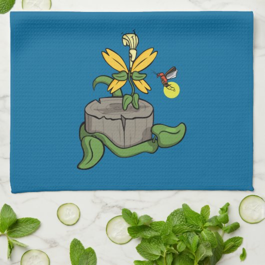Le printemps accueille la serviette de cuisine d'é (Plié)
