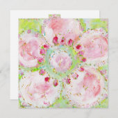 " le printemps " - uitnodiging voor de douche (Voorkant / Achterkant)