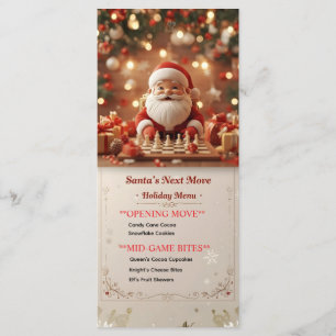 Le prochain coup de Santa – Carte de menu de Noël