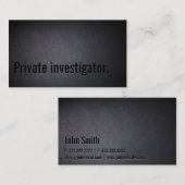 Le professionnel noircissent le carte de visite (Devant / Derrière)