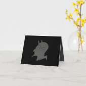 Le profil du diable - carte de salutation et de (Fleur jaune)