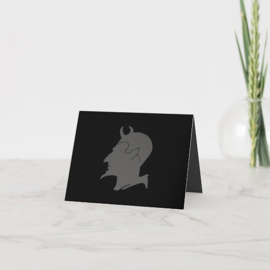 Le profil du diable - carte de salutation et de (Devant)
