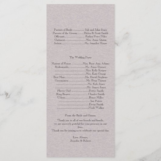 Le programme de mariage facile (Dos)