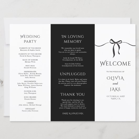 Le programme de mariage triple luxe Old Money (Devant)