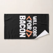 Le Programmeur Va Code Pour Bacon (Serviette à main)