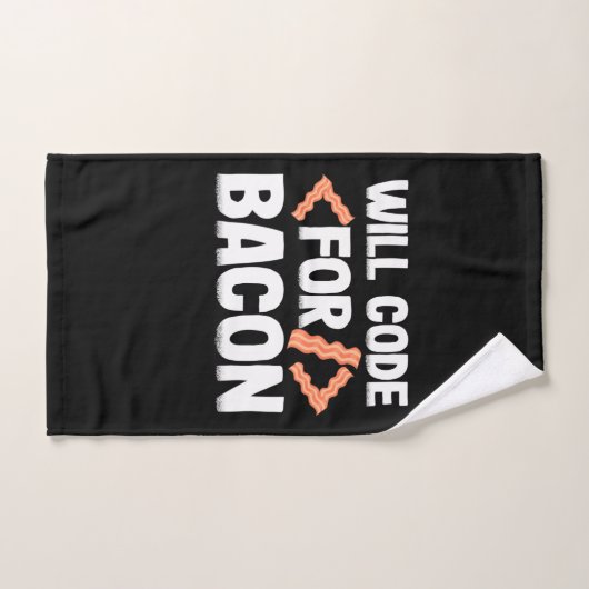 Le Programmeur Va Code Pour Bacon (Serviette à main)