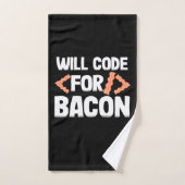 Le Programmeur Va Code Pour Bacon (Serviette à main)