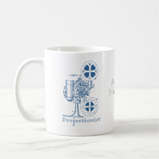 Le projectionniste a personnalisé la tasse blanche